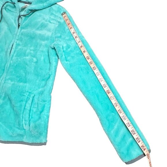 No boundaries turquoise ultra plush fleece full zip hoodie size Junior 7-9 - Picture 9 of 11